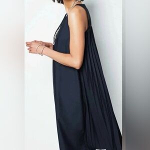 J Jill Sleeveless Pleated Back Dress. NWT